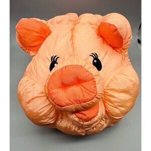 Hot Puffs Peach Pig Nylon Commonwealth Plush Stuffed Animal‎ 14 inch 1991